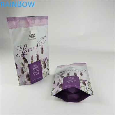 Dimensioni e colori personalizzati Disponibile Imballaggio Matta Folio di alluminio Bagno sale Stand Up Borsa Ziplock Doypack