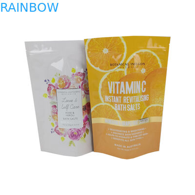 Sacchetti di imballaggio in carta kraft a prova di odore ri-chiudibili su misura per caramelle di gomma in polvere con logo