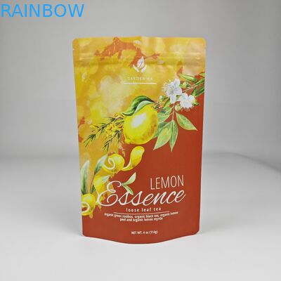 Sacchetti in plastica stampati su misura, a prova di umidità, ricapribili, sacchetto per il tè da 250 g