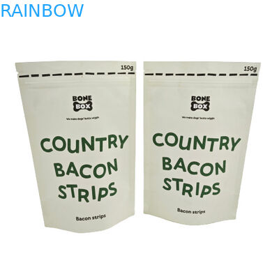 Busta Kraft compostabile ecocompatibile con cerniera chiudibile per confezioni di polveri cosmetiche