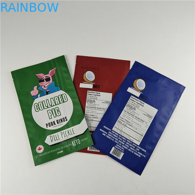 Produttore Dimensioni personalizzate Immagazzinamento Bagno per snack Imballaggio Matt Foglio di alluminio Stand Up Bag Ziplock Imballaggio