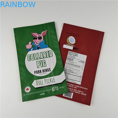 Produttore Dimensioni personalizzate Immagazzinamento Bagno per snack Imballaggio Matt Foglio di alluminio Stand Up Bag Ziplock Imballaggio