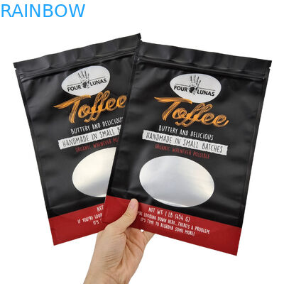 Caratteristica di taglio: sacchetto per alimenti per animali con design trasparente e chiusura a cerniera