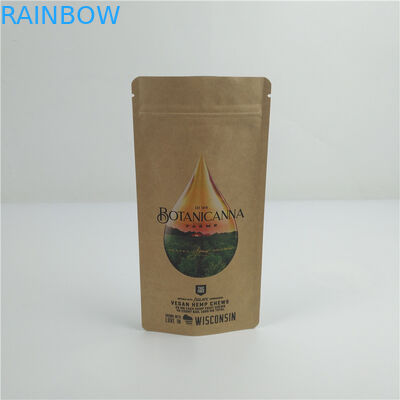 Busta di carta kraft compostabile su misura Busta di carta biodegradabile per la stampa su misura per alimenti e utensili