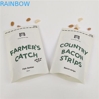 Stampa digitale su misura Sacchetti a cerniera a prova di odore Sacchetto di carta Kraft carta su misura sacchetto di carta biodegradabile