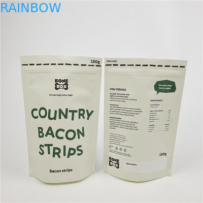 Stampa digitale su misura Sacchetti a cerniera a prova di odore Sacchetto di carta Kraft carta su misura sacchetto di carta biodegradabile