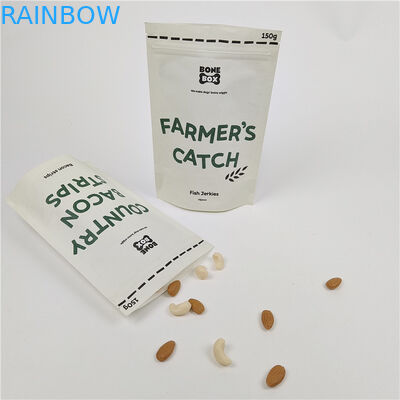 Stampa digitale su misura Sacchetti a cerniera a prova di odore Sacchetto di carta Kraft carta su misura sacchetto di carta biodegradabile