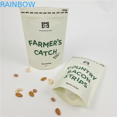 Stampa digitale su misura Sacchetti a cerniera a prova di odore Sacchetto di carta Kraft carta su misura sacchetto di carta biodegradabile