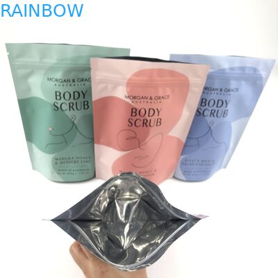 Sacchetto per lo scrub del corpo personalizzabile sacchetto di imballaggio cosmetico con varie dimensioni