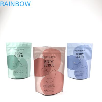 Sacchetto per lo scrub del corpo personalizzabile sacchetto di imballaggio cosmetico con varie dimensioni