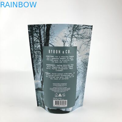 Vari formati di pacchetti di campioni di foglio per sacchi di sale da bagno Mylar all'interno dell'articolo