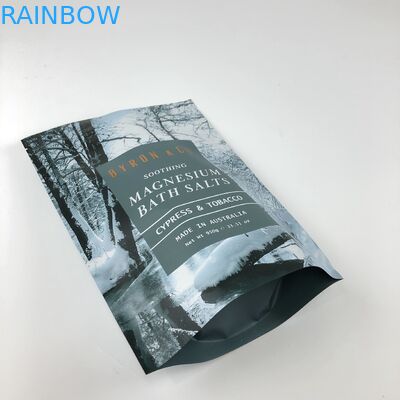 Vari formati di pacchetti di campioni di foglio per sacchi di sale da bagno Mylar all'interno dell'articolo