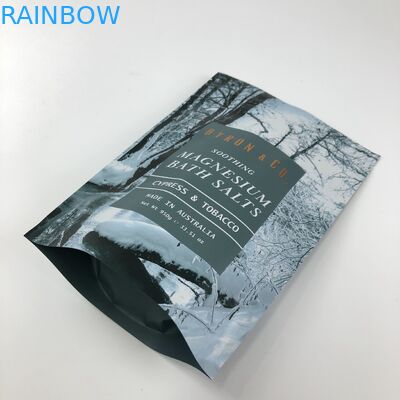 Vari formati di pacchetti di campioni di foglio per sacchi di sale da bagno Mylar all'interno dell'articolo