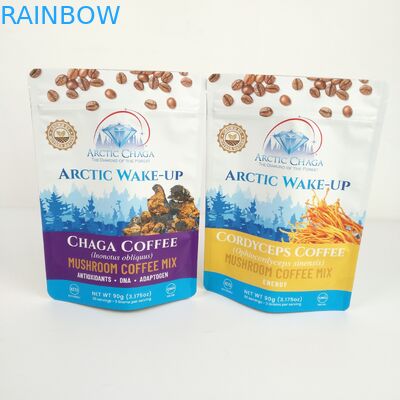 Sacchetti di carta personalizzati per imballaggi alimentari lato logo personalizzato stampa di logo personalizzato