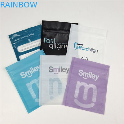 Wholesale Custom Printed Flat Bag Mylar Packaging Dent Aligner per la cura dei denti con cerniera