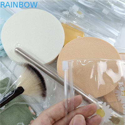 Sacchetto di imballaggio in plastica in materiale PE trasparente per Comestic con dimensioni e colori personalizzati