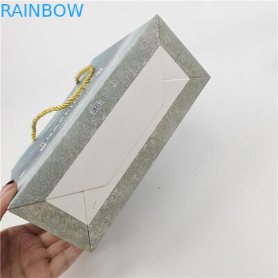 Best seller Logo riciclabile e rispettoso dell'ambiente Borsa di carta stampata Imballaggio Bianco 110 grammi Riutilizzabile