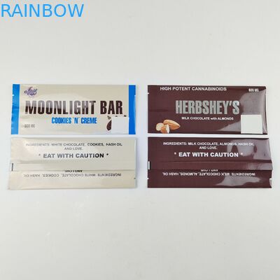 Sigillo termico Foglio di alluminio laminato Mylar Sacchetti Involucri di foglio su misura Stampati Sul retro sacchetti sigillati Bar Energy di cioccolato