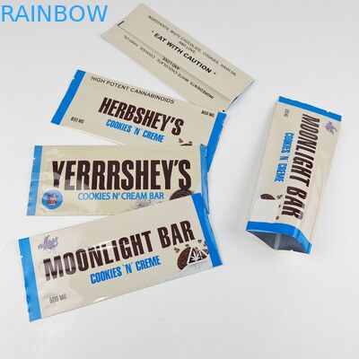 Sigillo termico Foglio di alluminio laminato Mylar Sacchetti Involucri di foglio su misura Stampati Sul retro sacchetti sigillati Bar Energy di cioccolato