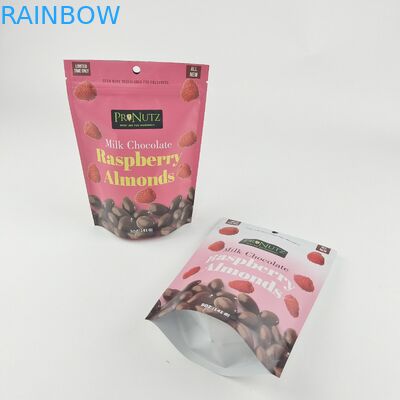 Logo personale personalizzato Zipper Plastica Stand Up Zip Lock Sacchetto di imballaggio confezioni Edibili biscotti