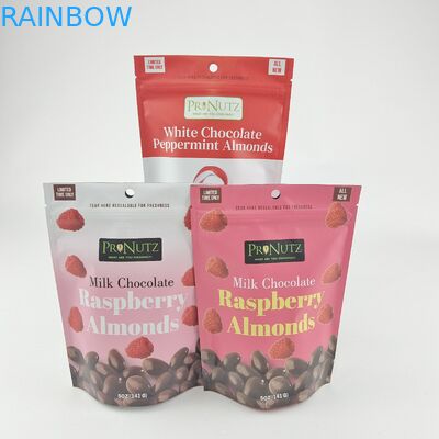 Logo personale personalizzato Zipper Plastica Stand Up Zip Lock Sacchetto di imballaggio confezioni Edibili biscotti