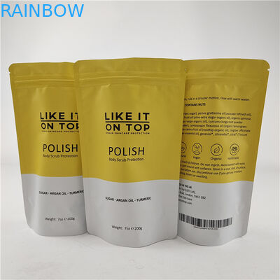 Disegno di dimensioni personalizzate sacchetto in piedi con cerniera a zip / sacchetto di imballaggio stampato digitalmente