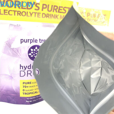 10 colori Custom Matt Aluminum Foil Stand Up Pocket Ziplock Doypack Bag per il cibo