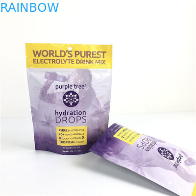 Hot Custom Logo Finitura lucida Dimensioni e design personalizzati Necessità di foglio di alluminio Mylar Doypack