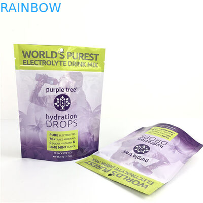 Hot Custom Logo Finitura lucida Dimensioni e design personalizzati Necessità di foglio di alluminio Mylar Doypack