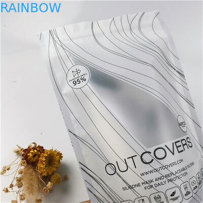 Dimensioni personalizzate e esigenze di progettazione con logo privato Zipper Plastic Stand Up Zip Lock Packaging Bag Packs