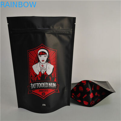 Borsa Stand Up con cerniera Mat Finish Dimensioni e design personalizzati Necessità di foglio di alluminio Mylar Doypack