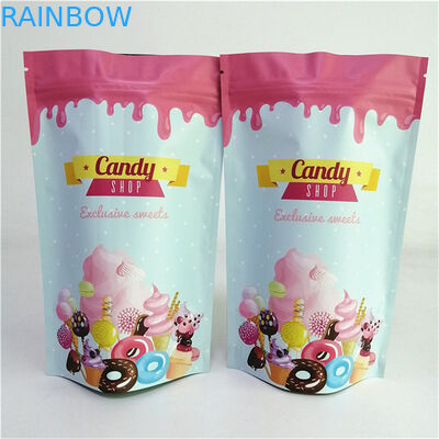 Materiale plastico ecologico Mylar Standing Aluminum Foil Zipper Bag Proof Odor Custom Printed