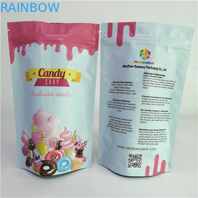 Materiale plastico ecologico Mylar Standing Aluminum Foil Zipper Bag Proof Odor Custom Printed