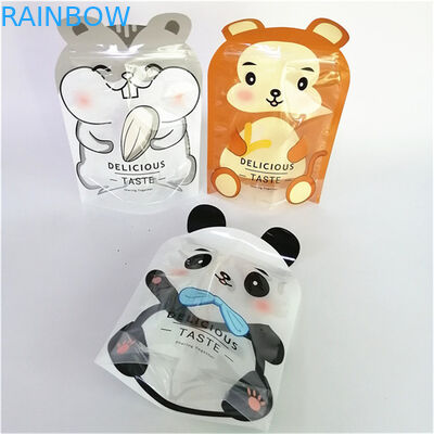 Busta stand-up personalizzata in lamina di alluminio opaca impermeabile per confezionamento di snack alimentari