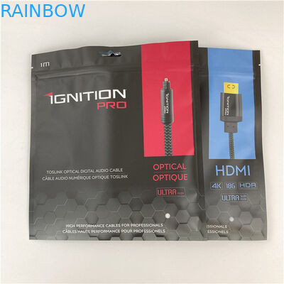 Sacchetto di imballaggio Mylar sigillato su tre lati sacchetto piatto con cerniera accettato fino a 10 colori disponibili