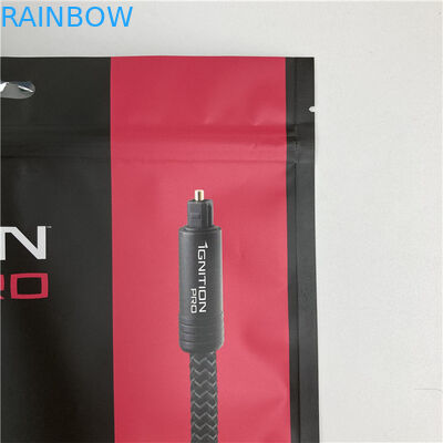 Sacchetto di imballaggio Mylar sigillato su tre lati sacchetto piatto con cerniera accettato fino a 10 colori disponibili