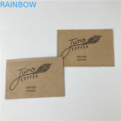 Sacchetto di carta Mylar Kraft sigillato da tre lati con carta biodegradabile stampata su misura