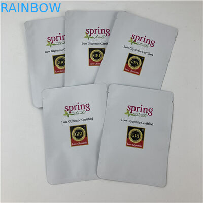 Sacchetto di imballaggio Mylar sigillato a tre lati a prova di perdite con cerniera a misura personalizzata