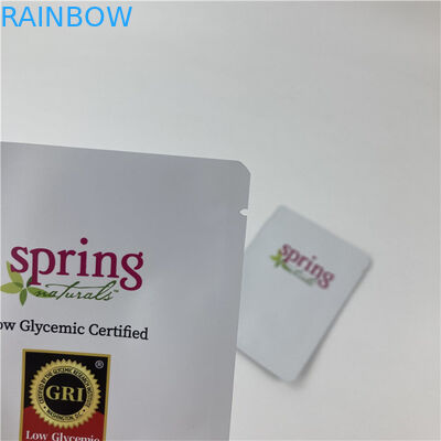 Sacchetto di imballaggio Mylar sigillato a tre lati a prova di perdite con cerniera a misura personalizzata