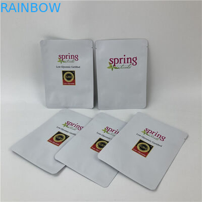 Sacchetto di imballaggio Mylar sigillato a tre lati a prova di perdite con cerniera a misura personalizzata