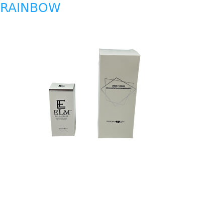 Casella di imballaggio in cartone bianco su misura da 350 g per cosmetici con stampa a gravura