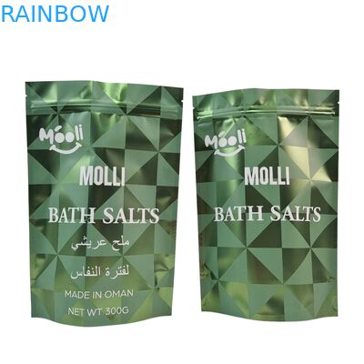Imballaggio in plastica per lo scrub del corpo Borsa bagno sale naturale baglietti Mylar con cerniera