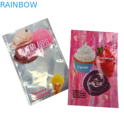 Disegno su misura Chiusura a prova di umidità Chiusura chiusura chiusa trasparente anteriore Foglio di alluminio Retro Sacchetto di plastica Mylar per lo zucchero