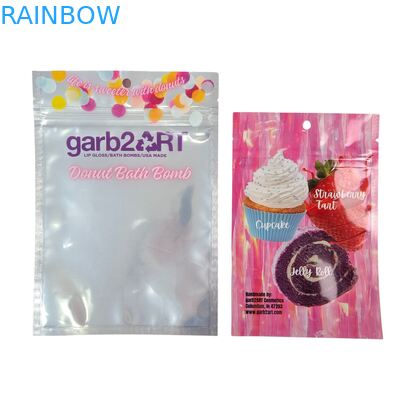 Disegno su misura Chiusura a prova di umidità Chiusura chiusura chiusa trasparente anteriore Foglio di alluminio Retro Sacchetto di plastica Mylar per lo zucchero