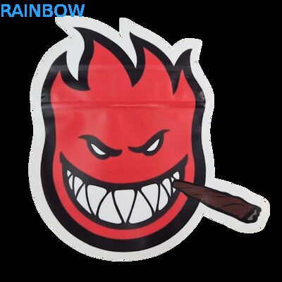 Sacchetto in plastica per confezionamento di biscotti a forma irregolare, con chiusura a zip Mylar da 3,5g e 7g, a prova di odore, soft touch, fustellato