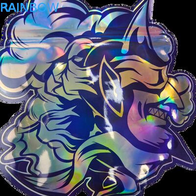 Sacchetto in plastica per confezionamento di biscotti a forma irregolare, con chiusura a zip Mylar da 3,5g e 7g, a prova di odore, soft touch, fustellato