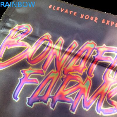 Sacchetti in Mylar Olografici Soft Touch con Zip per Caramelle Erbe Fiori Secchi Gommose Biscotti Zucchero Confezionamento a Prova di Bambino