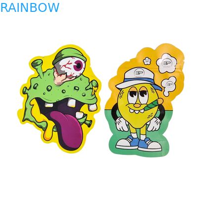 Sacchetti Mylar Display Box 3.5g a forma personalizzata a prova di bambino Soft Touch Die Cut per 1g 3.5g 7g 14g 28g Edible Plastic