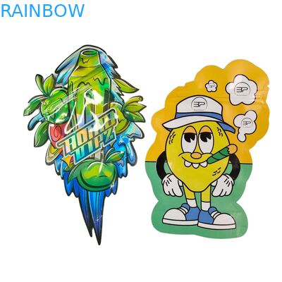 Sacchetti Mylar Display Box 3.5g a forma personalizzata a prova di bambino Soft Touch Die Cut per 1g 3.5g 7g 14g 28g Edible Plastic