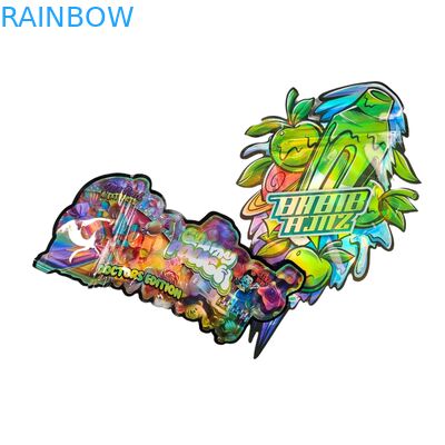 Sacchetti Mylar Display Box 3.5g a forma personalizzata a prova di bambino Soft Touch Die Cut per 1g 3.5g 7g 14g 28g Edible Plastic